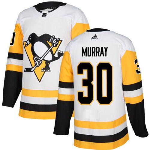Adidas Penguins #30 Matt Murray White Road Authentic Stitched NHL Jersey